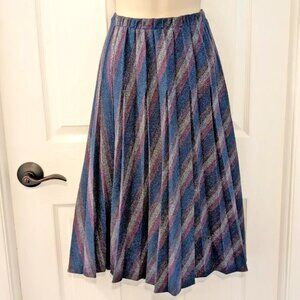 Pleated Wool Blend Vintage Skirt Sized US 9 10